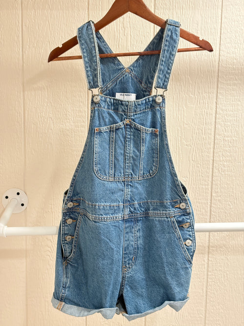 Denim Overall Shorts